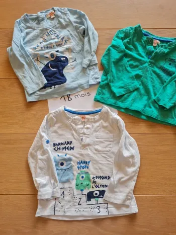 Lot de 3 tee-shirt manches longues