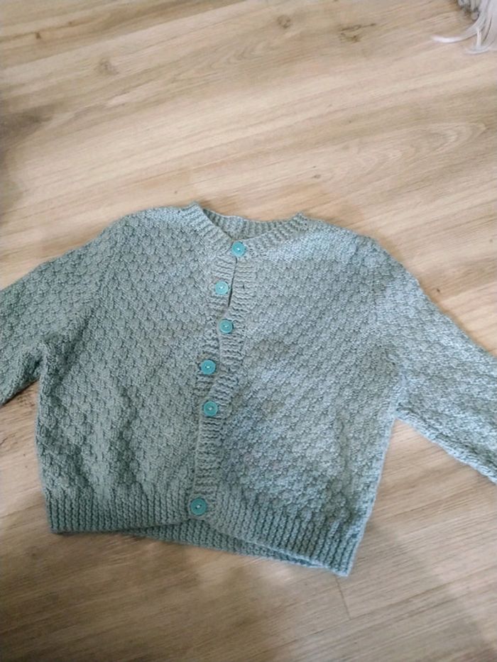 Gilet tricoté main