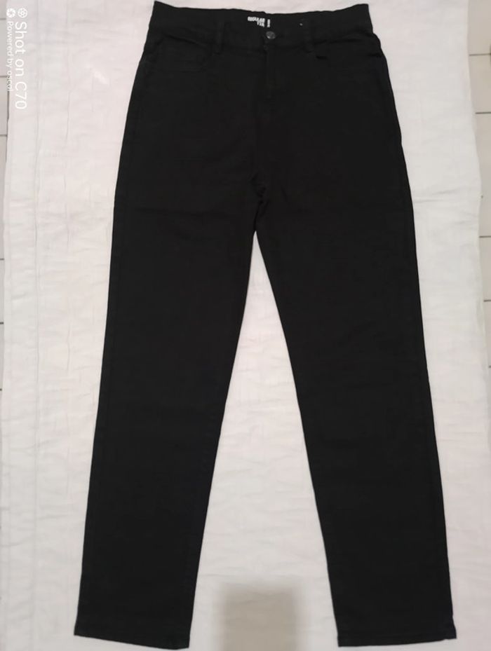 Kiabi pantalon jean regular noir 12 ans - photo numéro 2