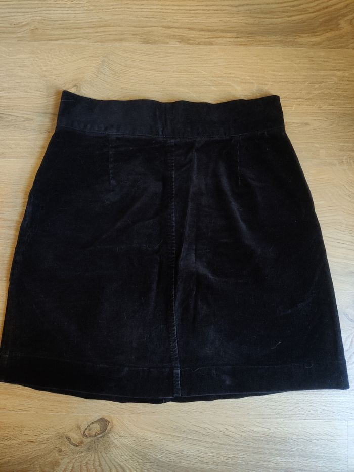 Jupe courte noir velours côtelé La Redoute - photo numéro 2