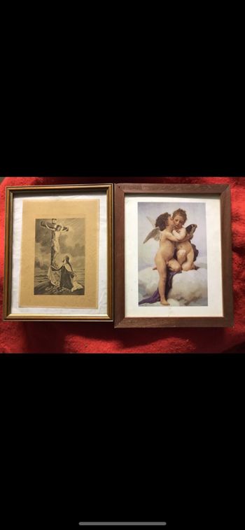 Lot de 2 cadres religieux