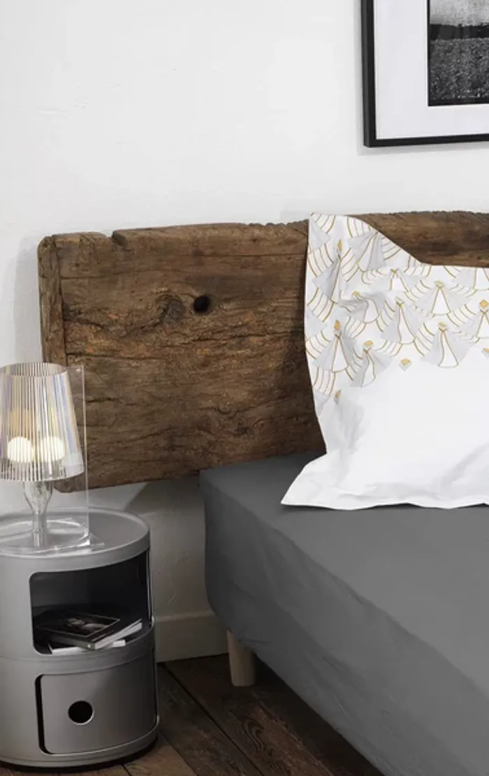 Drap-housse Décor de Maison 140×190 cm – Gris foncé – 57 fils – 100 % coton Neuf - photo numéro 3