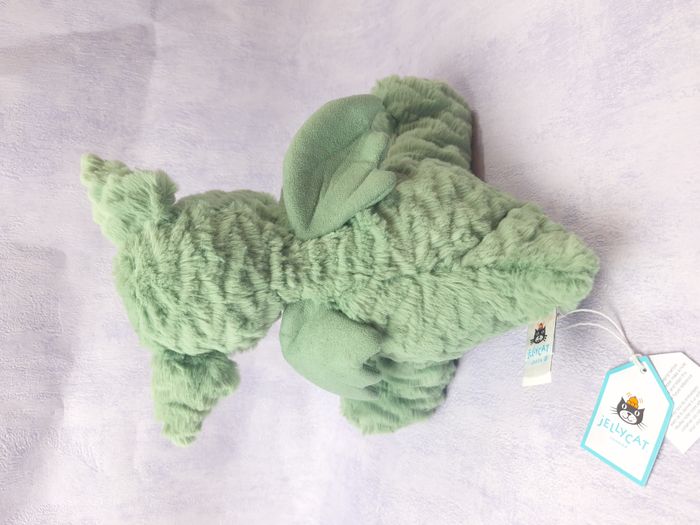 Peluche jellycat fuddlewiddle dragon vert et rare - photo numéro 2