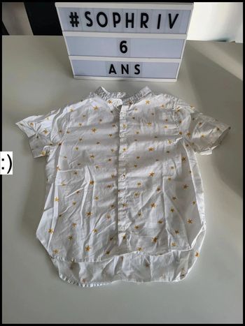 Chemise blanche manche courte 6 ans