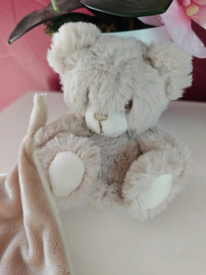 Doudou ours mouchoir baby Tex - photo numéro 2