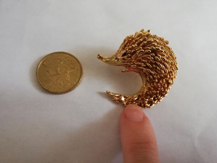 Magnifique broche hérisson vintage authentique