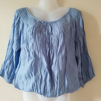 Blouse bouffantes manches 3/4