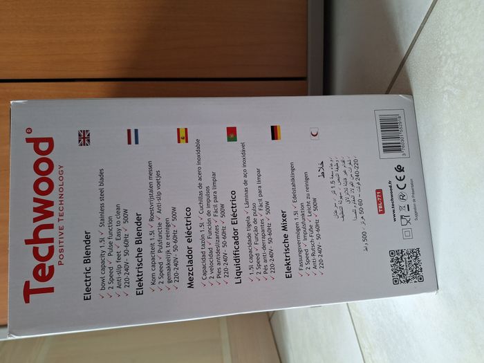 NEUF ! BLENDER ELECTRIQUE 1.5L - TECHWOOD - photo numéro 3