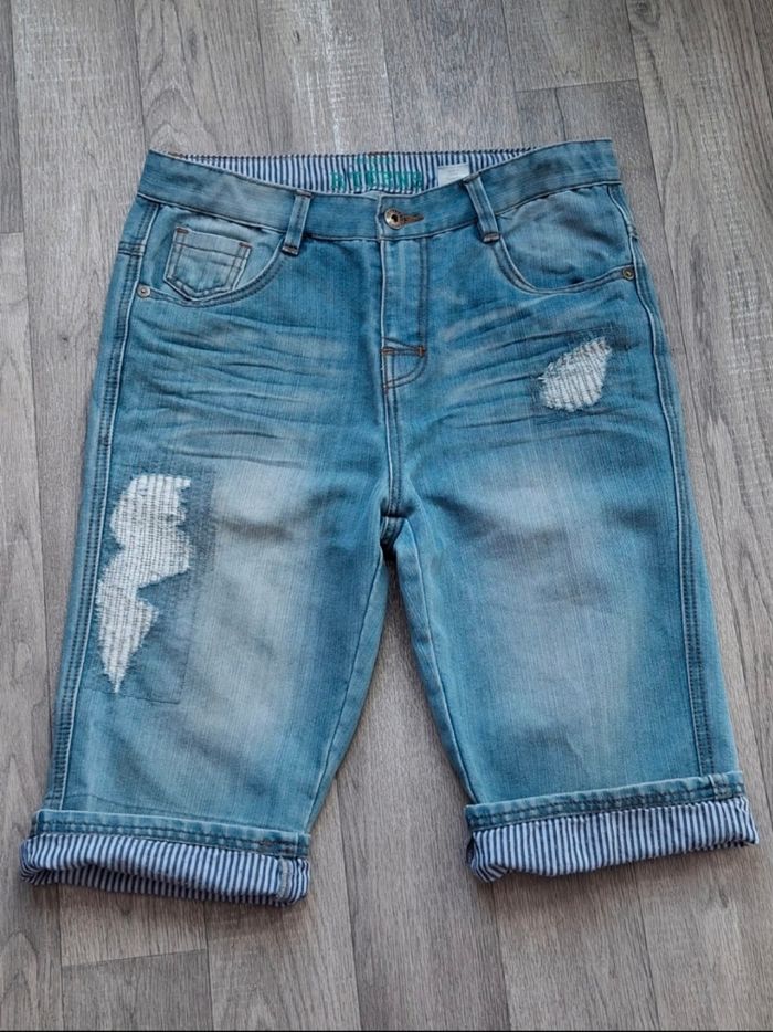 Short en Jean - Style Décontracté et Délavé - photo numéro 2