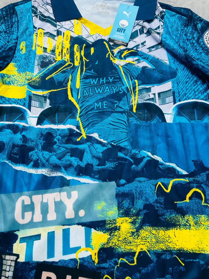 Maillot concept foot Manchester City bleu supporter taille S - photo numéro 4