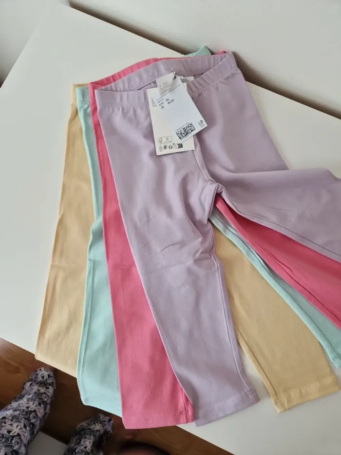 Lot leggings coton 18-24mois neuve H&M - photo numéro 2
