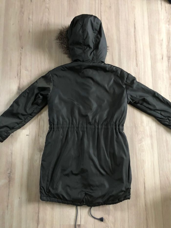Manteau chaud long kaki Mango XS - photo numéro 3