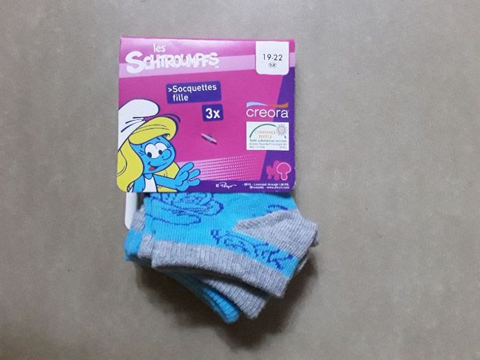 Lot 3 paires socquettes fille 19-22 NEUVES