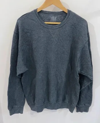 Crewneck Plain Grey Vintage Mens Size M