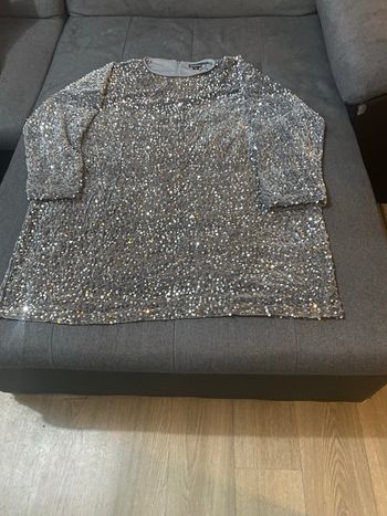 Robe mi-longue d’hiver grise taille 54 Boohoo