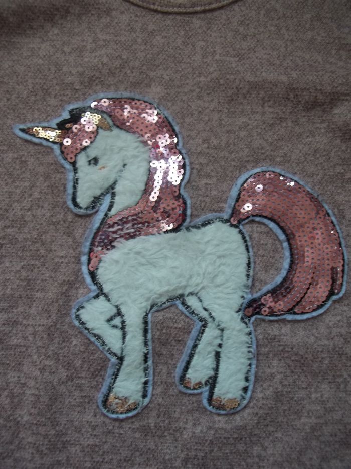 Sweat rose chiné Licorne 12 ans (SW2) - photo numéro 2
