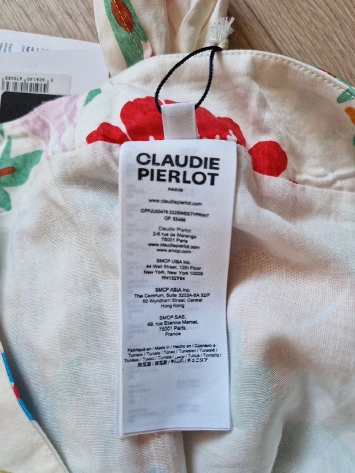 🌼 Jupe portefeuille fleurie Claudie Pierlot – taille 40 - photo numéro 7