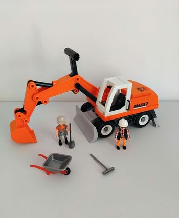 PLAYMOBIL Pelleteuse de Chantier et Bonhommes MAXX 7 🏗