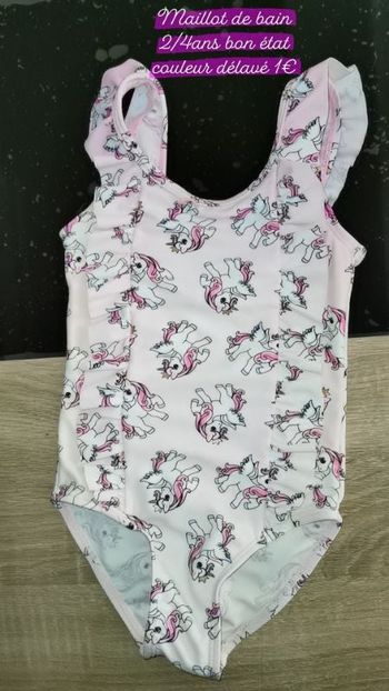 Maillot de bain licorne 2 /4ans