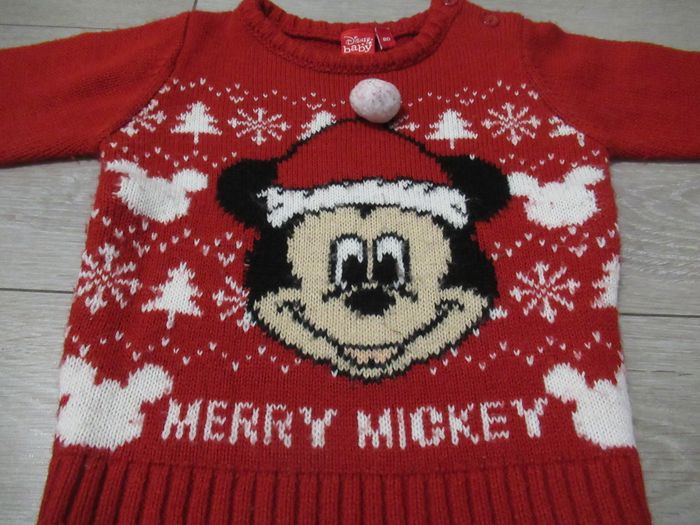 Pull de noël Mickey père noël Taille 18 mois disney - photo numéro 3