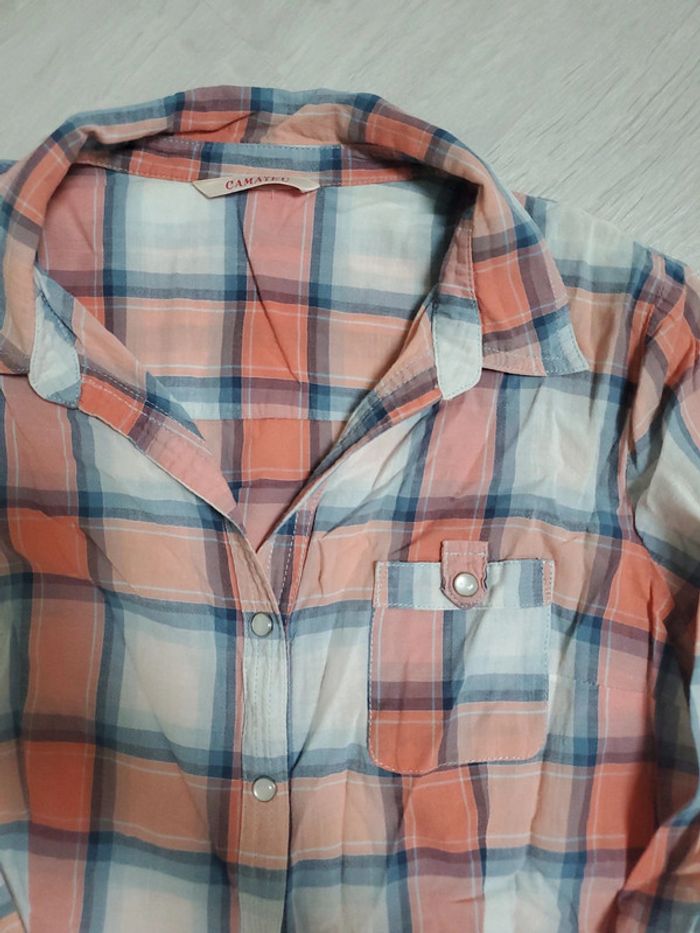 Chemise à carreaux - Camaïeu - taille 36 - photo numéro 3