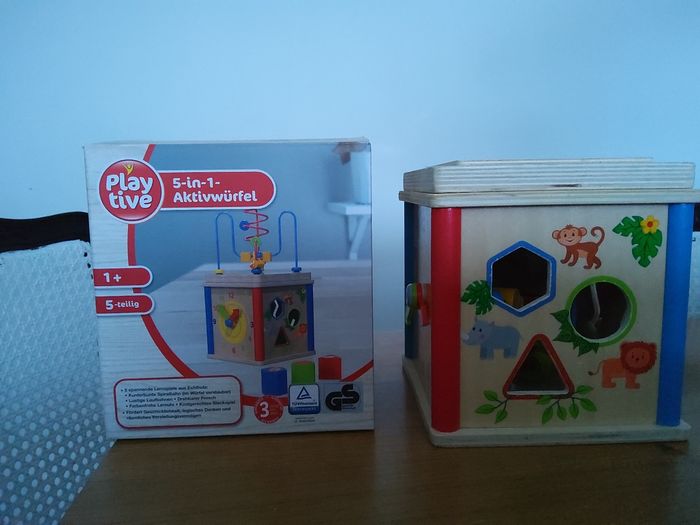 Cube d'activités 5 en 1 en bois - photo numéro 3