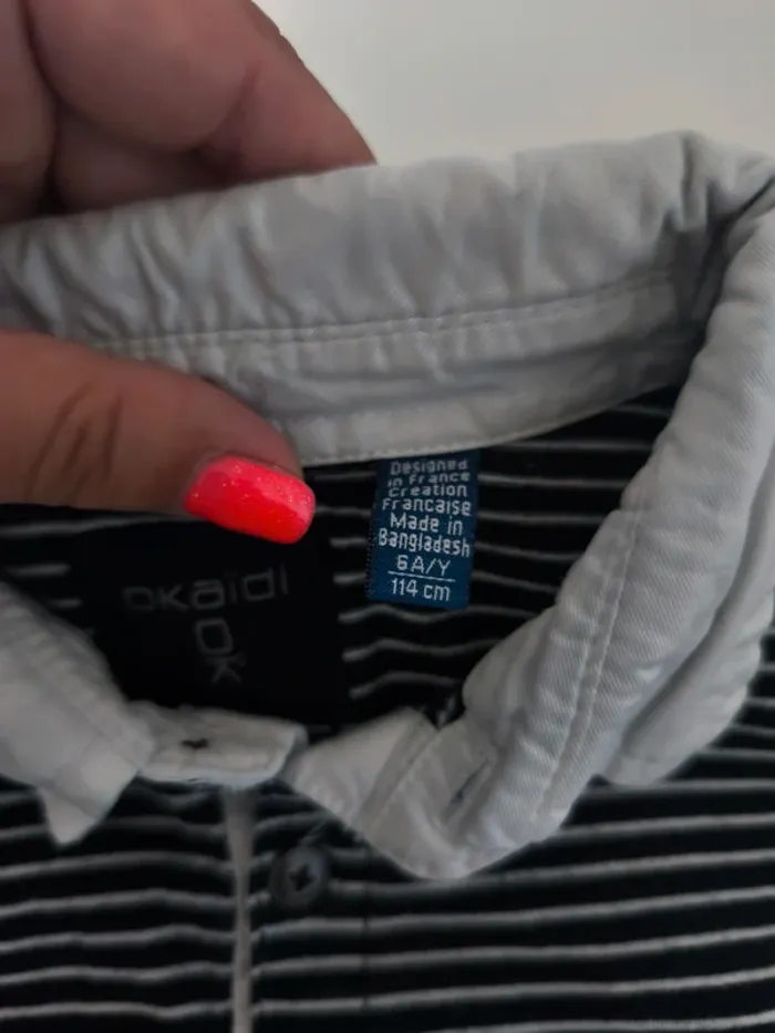 Tee shirt polo rayé Okaïdi - photo numéro 3