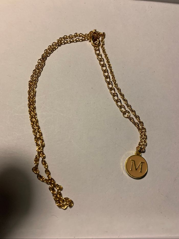 Collier initiale M - photo numéro 3