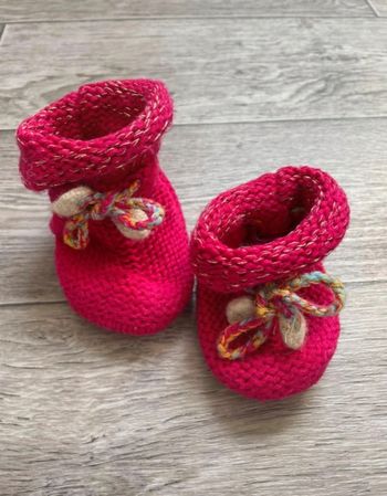 Chaussons fushia tricoté Catimini 17 18