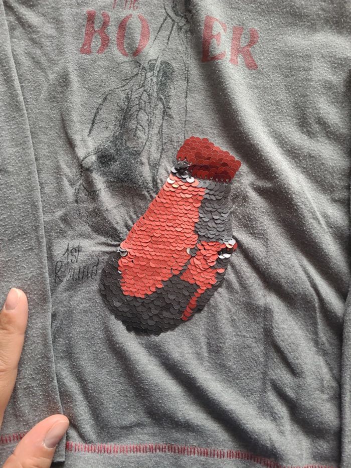 T shirt manches longues sequins - photo numéro 3