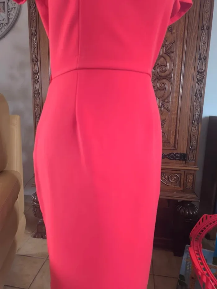 Superbe robe rouge corail - photo numéro 4