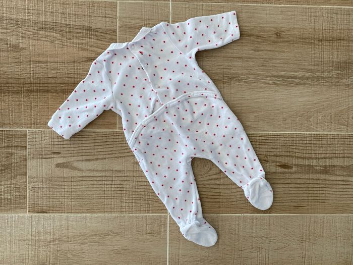 Pyjama velours blanc étoiles rouge  Obaibi - photo numéro 2