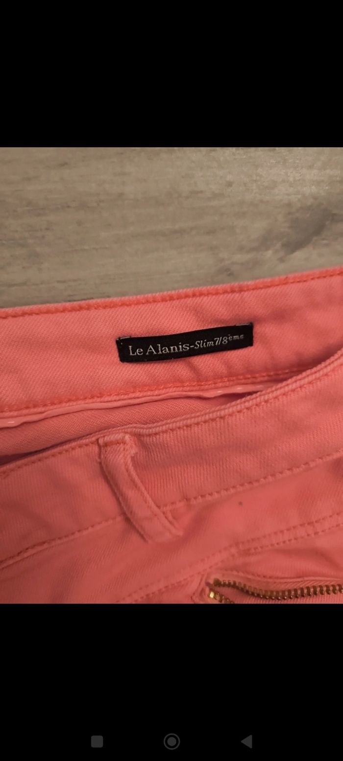 Pantalon 7/8eme corail - photo numéro 3