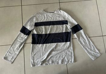 Tes shirt manches longues gris rayé Kiabi 14 ans