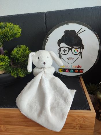 doudou lapin mouchoir blanc mouchoir cartoon club peluche Noir DD003411