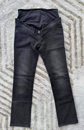 Jean noir délavé de grossesse T36