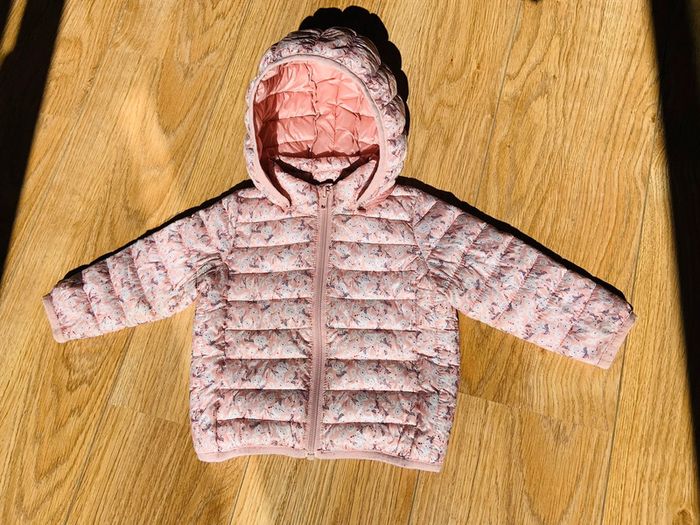 Blouson rose fleurs Bout’chou 12M