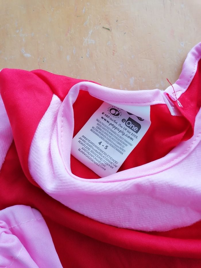 Deguisement peppa pig taille 4-5 ans - photo numéro 2