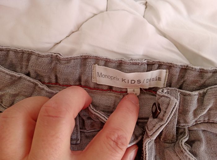 Pantalon 6 ans Monoprix jean gris clair - photo numéro 3