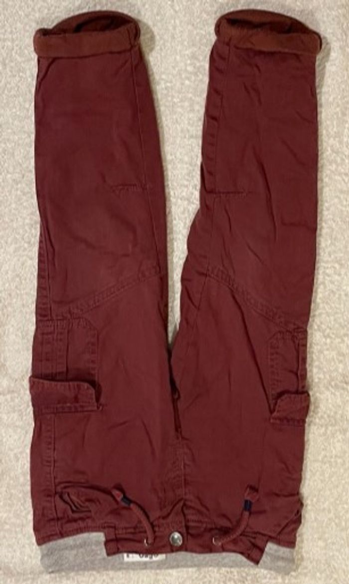 Pantalon cargo doublé taille élastique 3a