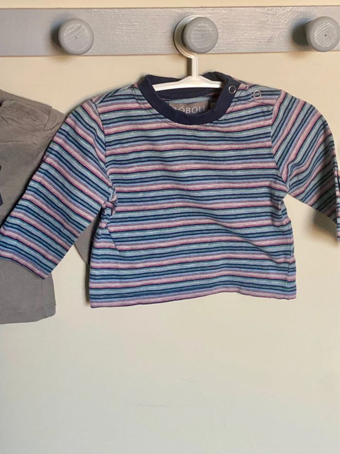 Lot de 2 tee-shirts en taille 3 mois - photo numéro 2