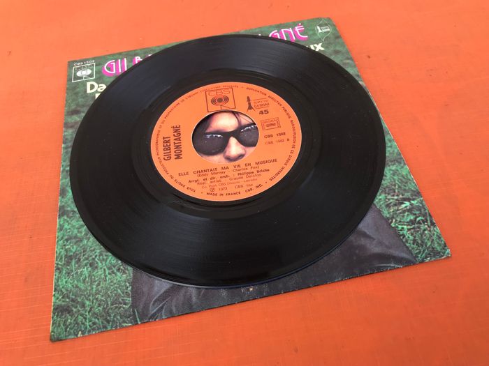 Vinyle 45 tours Gilbert Montagné Dans mon piano Il y a des oiseaux (1973) CBS 1502 - photo numéro 4