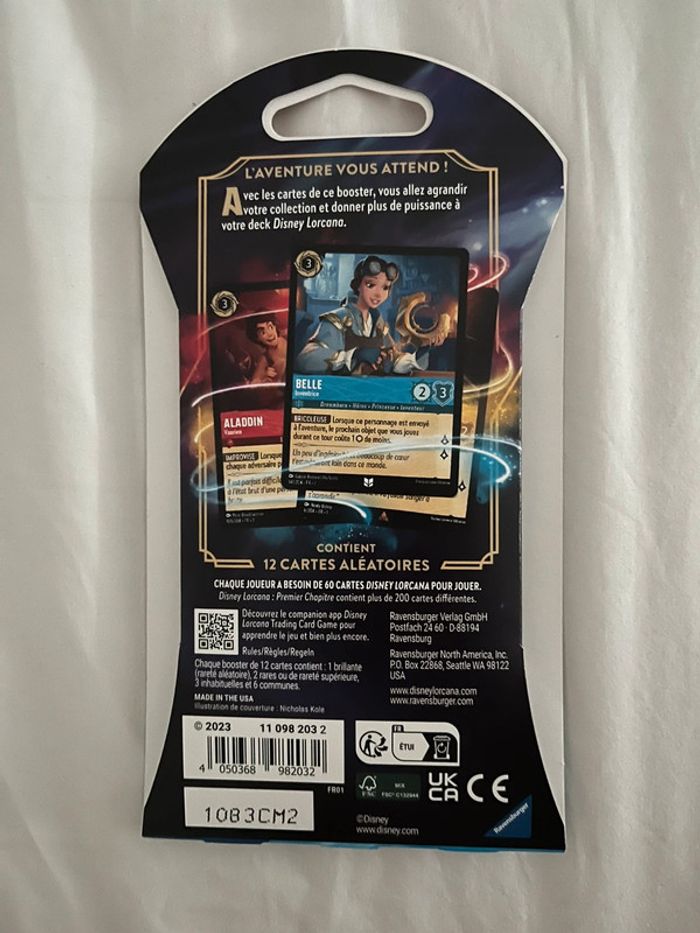 Booster lorcana premier chapitre 1 FR sleeved first print - photo numéro 2