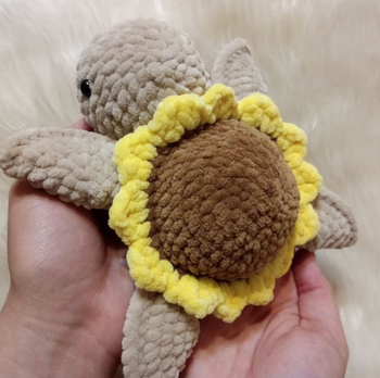 🐢🌻 Peluche tortue tournesol au crochet 🧶💛