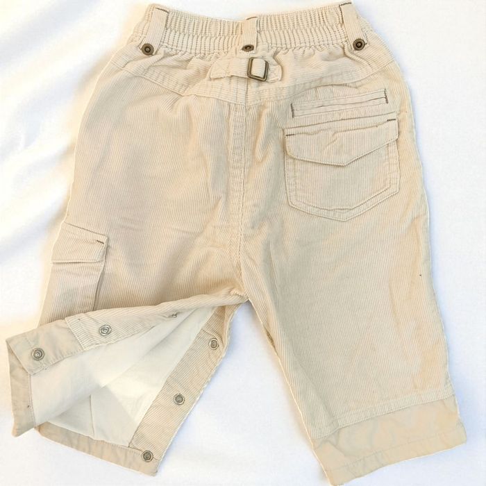Pantalon bébé garçon 12 mois velours beige Cadet Rousselle - photo numéro 2