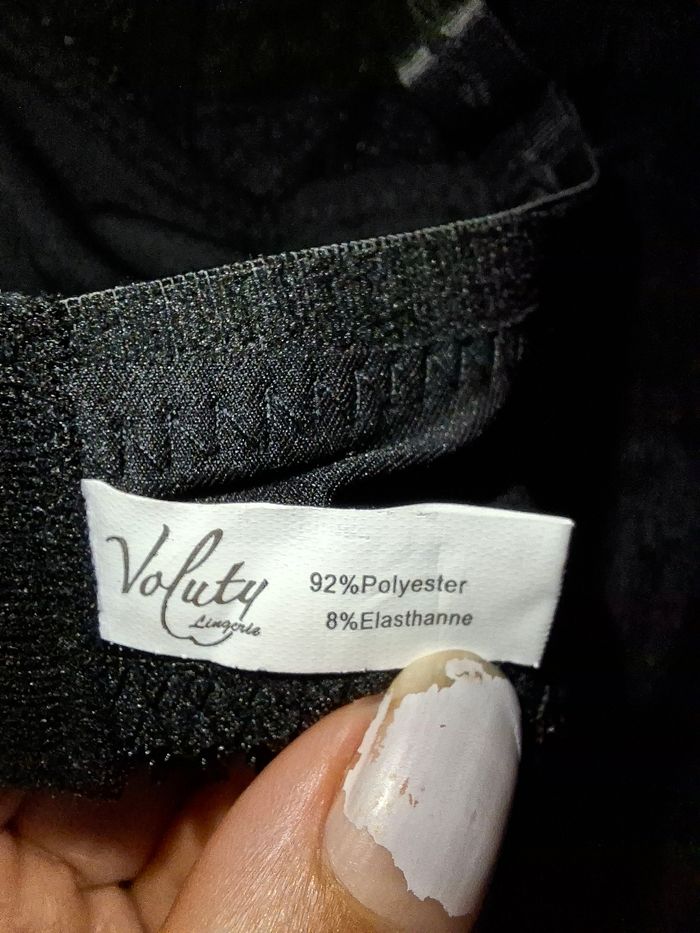 Soutien-gorge en dentelle noire Voluty - Neuf - 110E - photo numéro 4