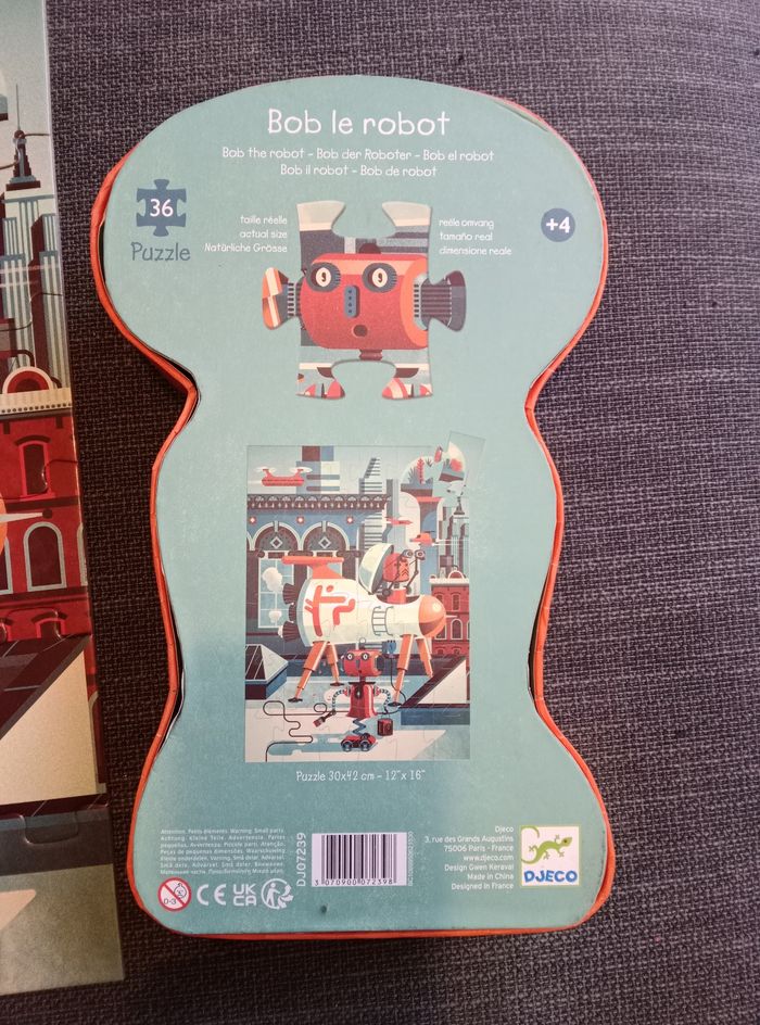 Puzzle Bob, the robot, 36 pièces, Djeco, 4+ - photo numéro 4