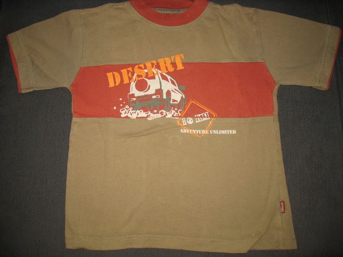 TEE SHIRT MC KAKI ET MARRON GARÇON "RAID DÉSERT" - 8 ANS - n°06
