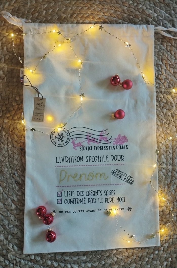 Hotte du Père Noël personnalisé acc - photo numéro 2