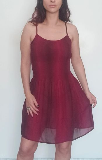 Robe gaufrée jupe transparente taille unique